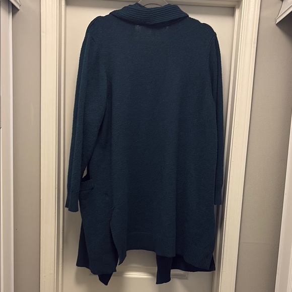 Lane Bryant Green Cardigan Sweater Open Front Knit - Picture 7 of 7